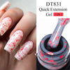 7ML Pink Glitter Quick Extension Gel Nail Polish Gold Foils