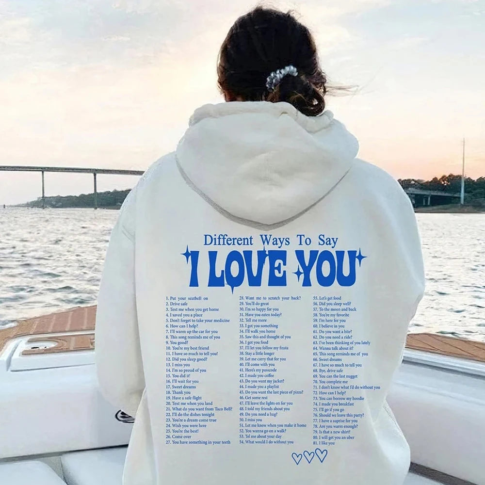 Ways To Say I Love You Hoodie Vintage Retro Aesthetic