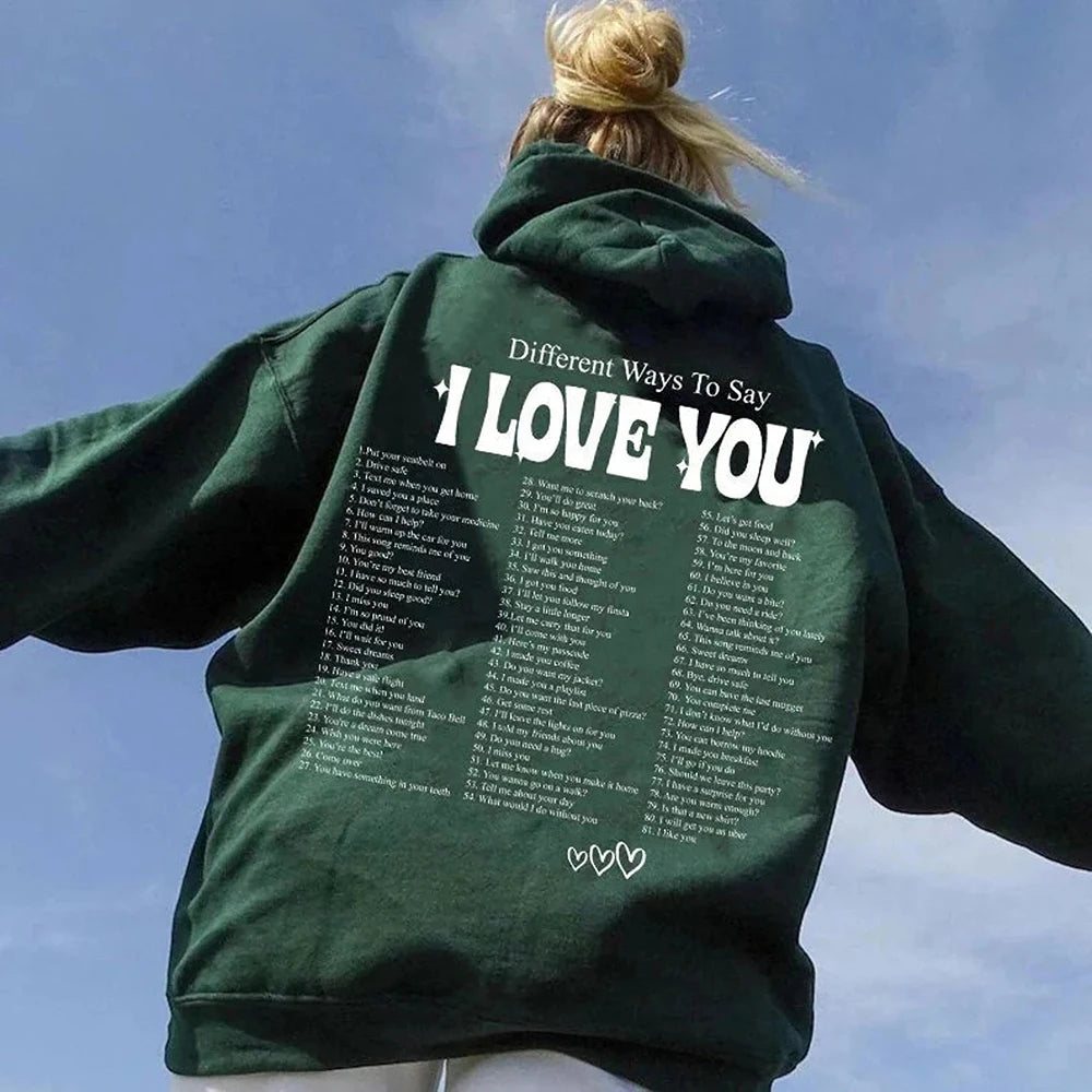 Ways To Say I Love You Hoodie Vintage Retro Aesthetic