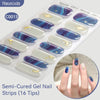 Gradient Auroras Semi Cured Gel Nail Strips Sparkly Shinning DIY Gel Polish