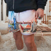 Muscle Pants Mesh Digital Printing Breathable Loose Shorts