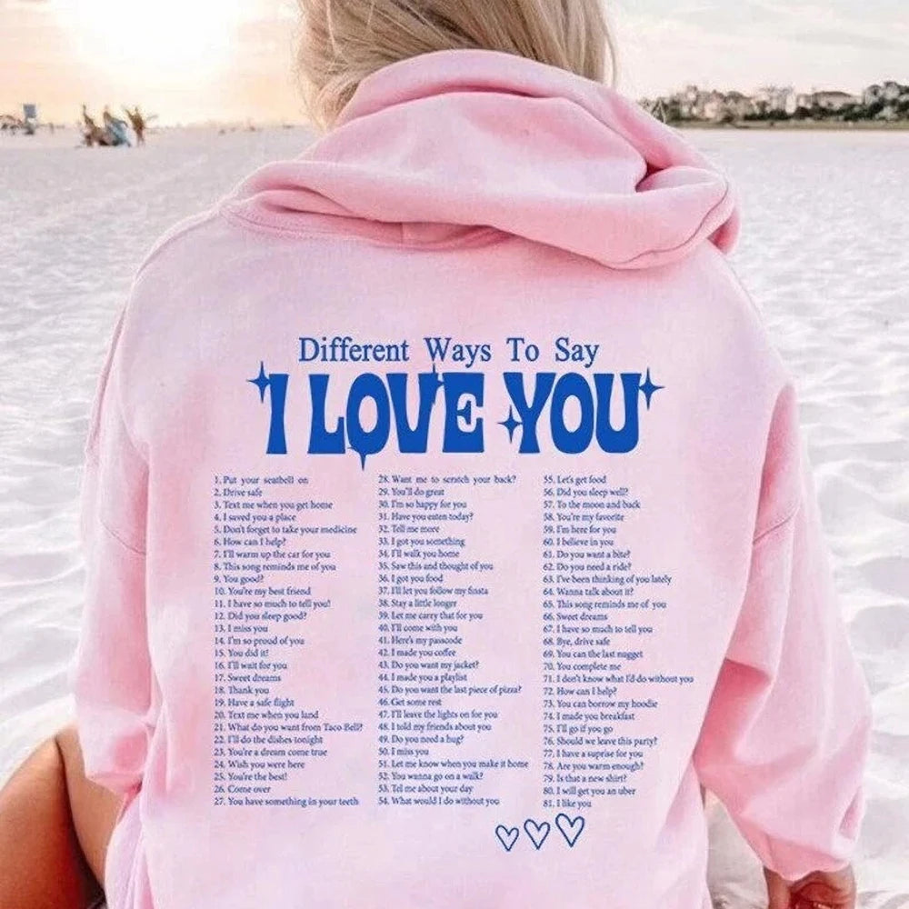 Ways To Say I Love You Hoodie Vintage Retro Aesthetic