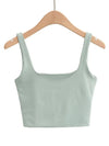 Summer Sleeveless Top Women Sexy Square Collar Tank