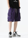 2024 Summer Cargo Shorts Men Streetwear Multi-Pockets Drawstring Loose