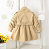 Classic England Style Windbreaker Jacket With Adjustable Waist For