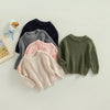 Toddler Baby Round Neck Sweaters Long Sleeve