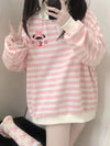 Sweet Japan Pink Striped Sweatshirt