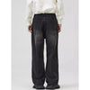 Men's Jeans Autumn and Winter Baggy Causal Black Straight wide
