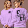 FAITH Letter Print Fleece Hoodie for Women