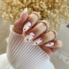 Colorful Glossy Acrylic Press On Nails Long Coffin Tips