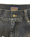 Retro-Jeansshorts mit Buchstabenstickerei 