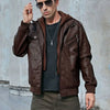 Men's PU Leather Jacket Motorcycle Coat