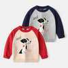 Korean Style Toddler Boy Sweater Cartoon Dog Pullover 2024