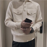 Thermal Knitted Sweater/Male Fashion Leisure Set Head Sweaters