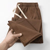 Men's Loose Straight Pants Diagonal Stripes Elastic