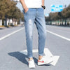 Casual Loose Fit Slimming Effective Mid-tone Straight Leg Denim