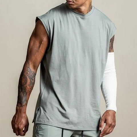 Men's Cotton Sleeveless Tank Top for Gym & Sports