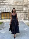 Elegant Wedding Events Dress Sexy Strapless Corset Dress Midi Christmas Party