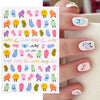 Black Cats Nails Sticker Graffiti Painting Cute Kitten Black White