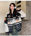 Baseball Hip Hop Clothing Y2k Jacket Retro