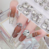 Crystal Nail Rhinestones 24pcs Transparent Alloy Ice Pile Drill
