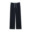 Solid Lace Up Side Zipper Straight Pants