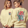 Anatomical Heart Flower Print Women Sweatshirts