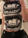 Punk Y2K Baby Short Sleeve Top Gothic Street T-shirt Women's EMO