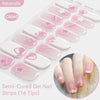 Gradient Auroras Semi Cured Gel Nail Strips Sparkly Shinning DIY Gel Polish