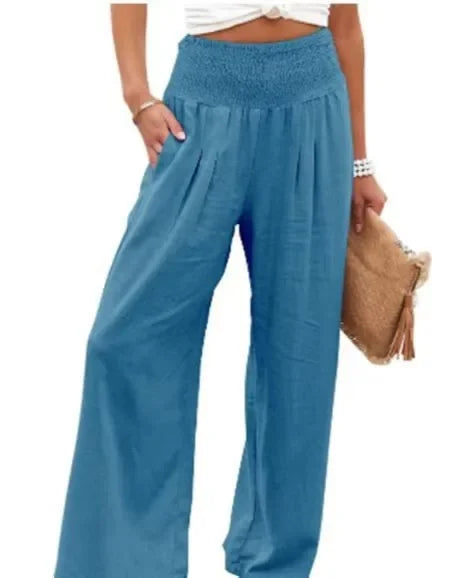 Bloomers With Pockets harem Pants Elastic High Waist