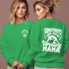 Wrestling Mama Letter Print Hoodie for Women