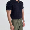 Men's Casual V-neck Striped Lightweight Breathable Clothing Knitted