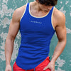 Men's Vest Summer Sports Casual Knitted Round Neck Slim Fit Elastic