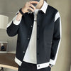 Fashion Lapel Button Spliced Pockets Casual Coats Men's