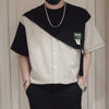 Elevate Your Style with the Latest Spliced Striped Two-Piece Tee