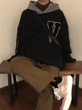 Harajuku American Vintage Men Retro Hoodies 2023 Autumn Casual Oversize Fleece Hooded