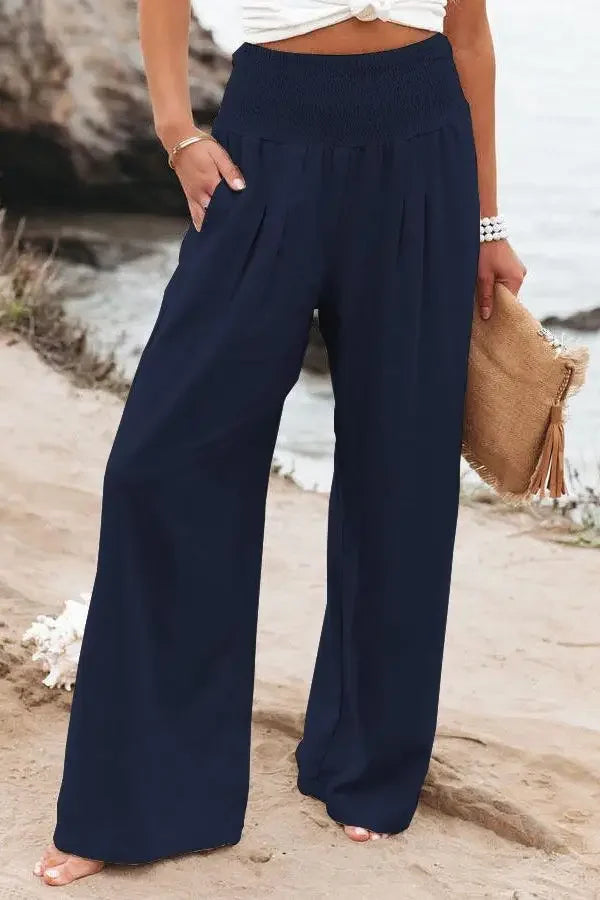 Bloomers With Pockets harem Pants Elastic High Waist