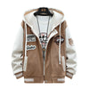 Spring and Autumn Coat Men's Loose Color Block Top Youth Fashion Trend