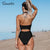 2023 Beach Beauty: Women's Sexy Black Cut Out Monokini Swimsuit