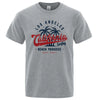 California Beach Tshirt Men's Oversized Cotton Crewneck Summer