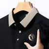 Embroidered Cotton Business Leisure Short Sleeved POLO