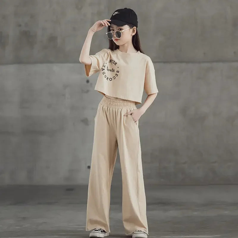 80s and 90s Throwback Trendy Cropped Tee Kids Girl