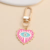 Delicate Evil Blue Eye Enamel Zircon Keychain Love Heart Devil's eye