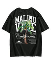 Mens Summer Coconut Tree T Shirt Cotton Breathable Streetwear