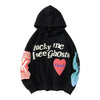 Graffiti Print Padded Sweatshirt Lucky Me I See Ghosts Graphic Y2k