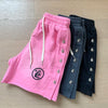 Washed Black Pure Cotton Hell Star Shorts High Quality Casual