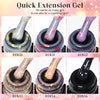 7ML Pink Glitter Quick Extension Gel Nail Polish Gold Foils
