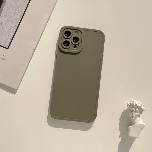 Pastel Matte Beige Brown Cute Camera Phone Case for iPhone 14 13 12 11 Pro Max case
