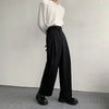 Fashion Social Mens Dress Pants Korean Loose Oversized Wide Leg Pants