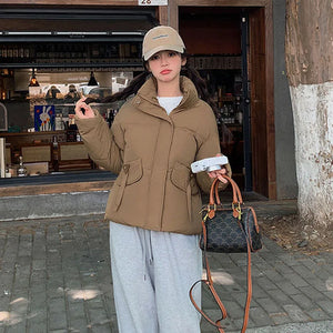 Stand-Up Collar Parkas Women Autumn Winter Puffer Coat